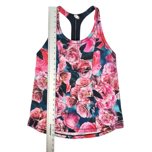 Lululemon Lightened Up Singlet Tank Top Secret Garden Floral Rose Pink Size 6 - Picture 5 of 7